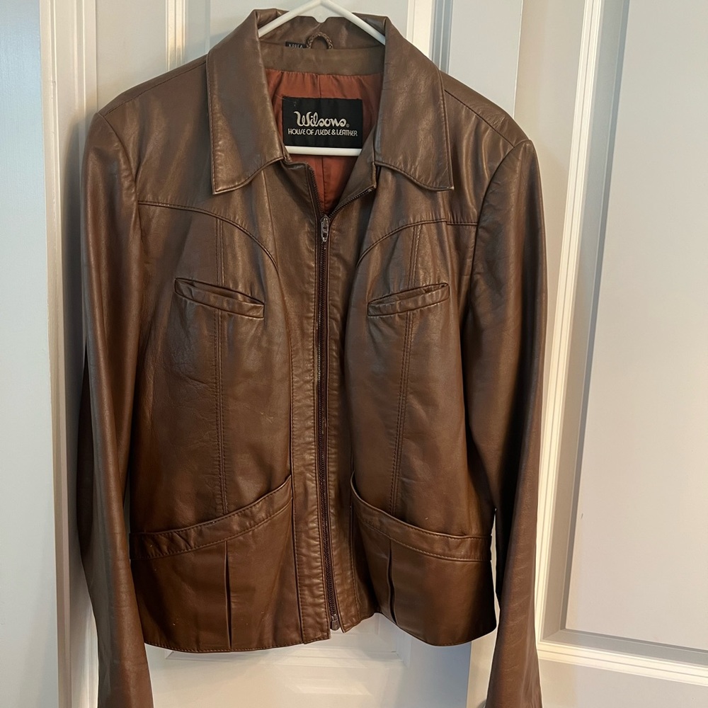 Vintage brown leather jacket (Wilson’s Leather)